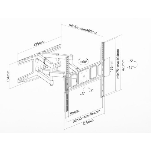 Кронштейн для телевизора Ultramounts UM908 черный 32
