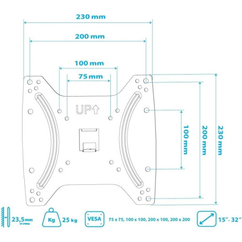 Кронштейн для телевизора Kromax OPTIMA-200 черный 15