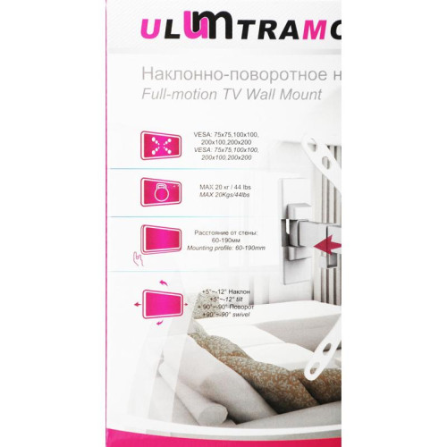 Кронштейн для телевизора Ultramounts UM864W белый 13