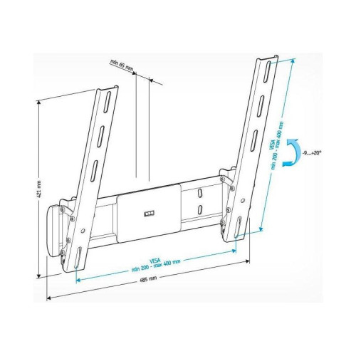 Кронштейн для телевизора Holder LCD-T4612 черный 32