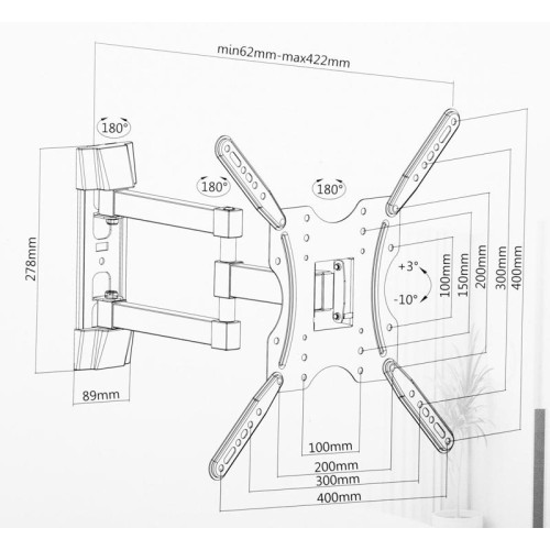 Кронштейн для телевизора Ultramounts UM904 черный 32