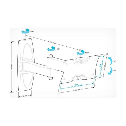 Кронштейн для телевизора Holder LCDS-5064 белый 10