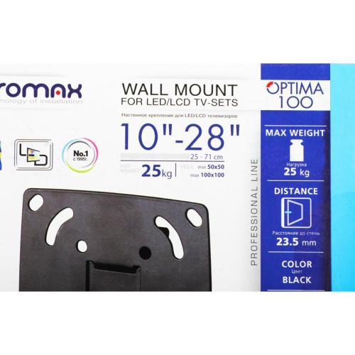 Кронштейн для телевизора Kromax OPTIMA-100 черный 10