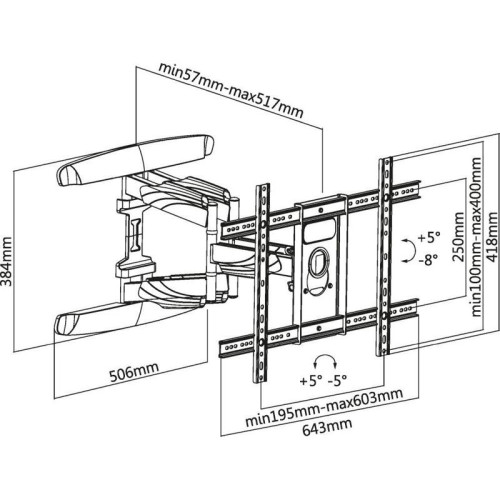 Кронштейн для телевизора Ultramounts UM912 черный 37