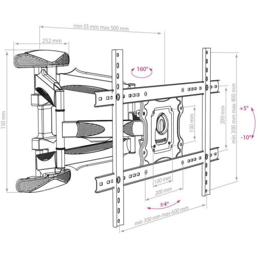 Кронштейн для телевизора Arm Media COBRA-60 черный 32