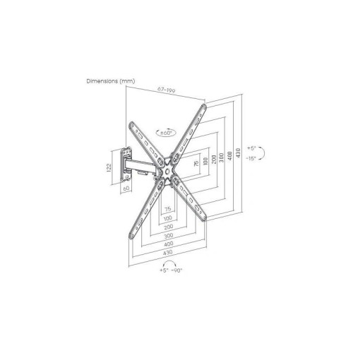 Кронштейн для телевизора Ultramounts UM957 черный 13
