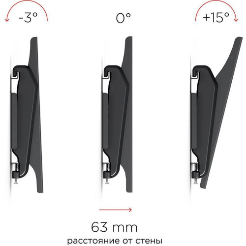 Кронштейн для телевизора Holder LCDS-5010 черный металлик 20