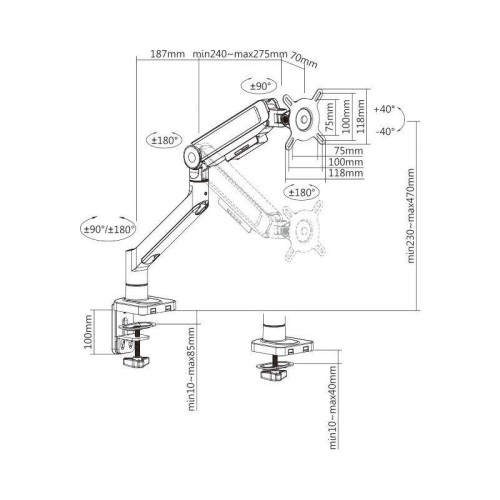 Кронштейн для мониторов Ultramounts UM732W белый/коричневый 17
