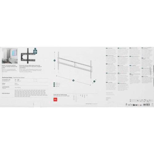 Кронштейн для телевизора Hama 00220843 черный 37