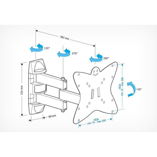 Кронштейн для телевизора Holder LCDS-5038 металлик 20