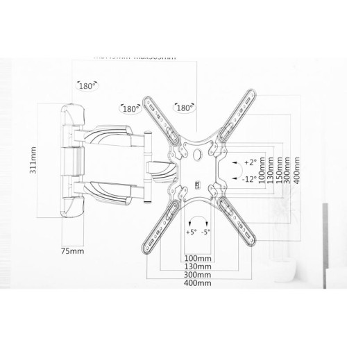 Кронштейн для телевизора Ultramounts UM871 черный 23