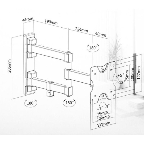 Кронштейн для телевизора Ultramounts UM894 черный 13