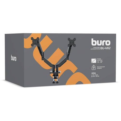 Кронштейн для мониторов ЖК Buro BU-M12 черный 17