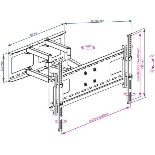 Кронштейн для телевизора Kromax ATLANTIS-80 черный 32