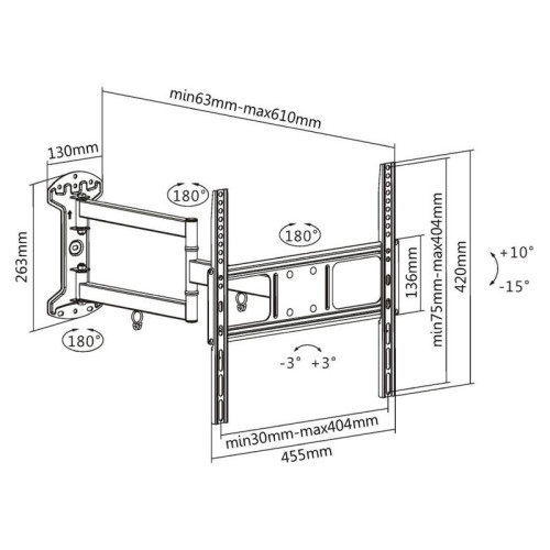 Кронштейн для телевизора Ultramounts UM906 черный 32
