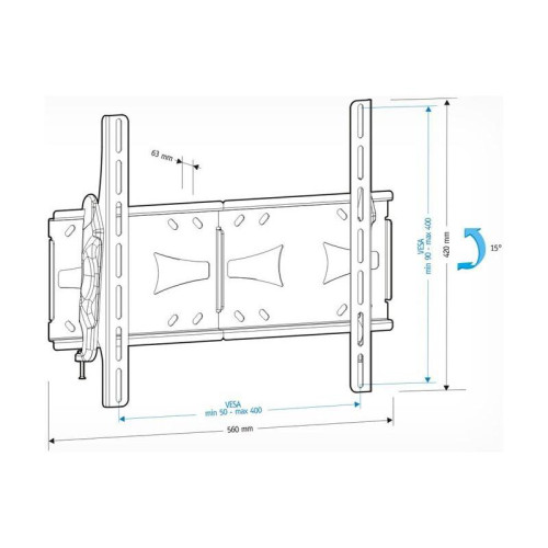 Кронштейн для телевизора Holder LCDS-5071 темный металлик 37