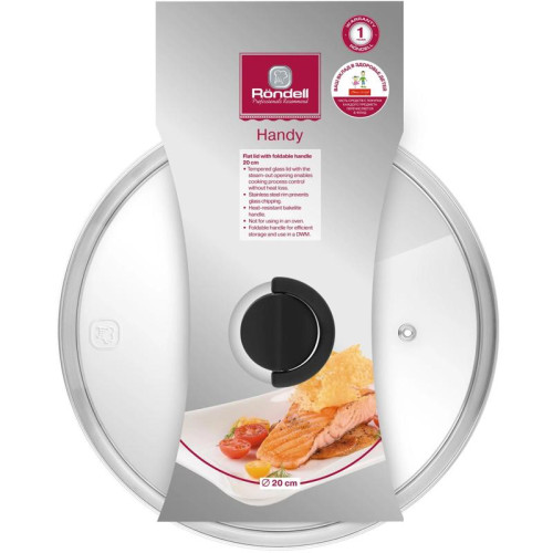 Крышка/ Крышка Rondell Handy RDA-1685 d=20см крыш.прозрачный руч.черная