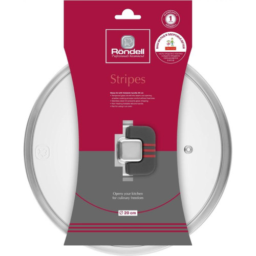Крышка/ Крышка Rondell Stripes RDA-1619 d=20см крыш.прозрачный руч.серая
