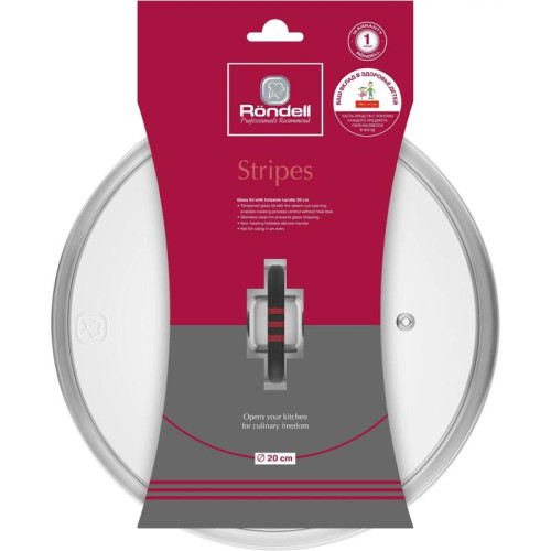 Крышка/ Крышка Rondell Stripes RDA-1619 d=20см крыш.прозрачный руч.серая