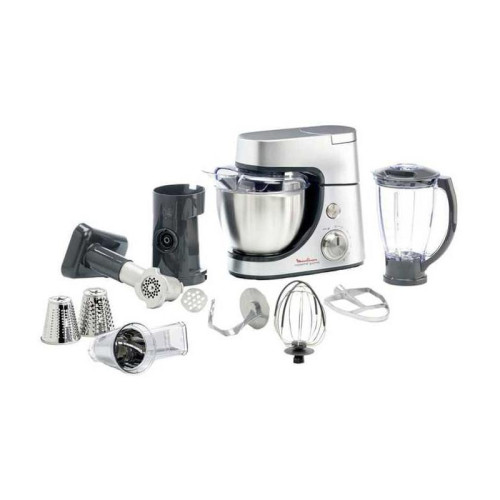 Кухонная машина Moulinex QA51AD10 планетар.вращ. 1100Вт серебристый/черный