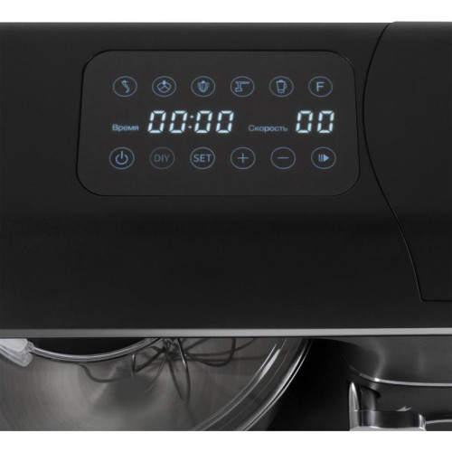 Кухонная машина Hyundai HYM-S8591 планетар.вращ. 1500Вт черный/серебристый