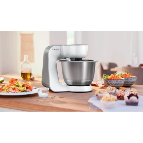 Кухонная машина Bosch MUM58251 планетар.вращ. 1000Вт белый/серый