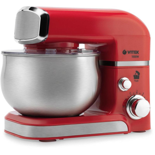 Кухонная машина Vitek VT-4114 планетар.вращ. 1000Вт красный