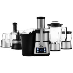 Кухонный комбайн Kitfort КТ-1395 800Вт серебристый/черный