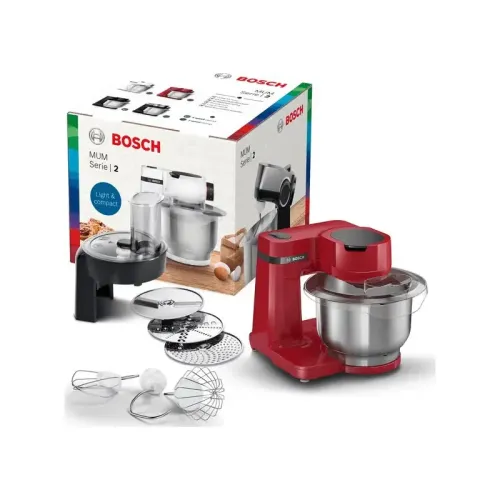 Кухонный комбайн BOSCH MUMS2ER01 красный, 700 Вт, 3.8 л