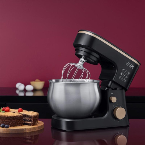 Кухонная машина Rondell RDE-1404 планетар.вращ. 2000Вт черный/золотистый