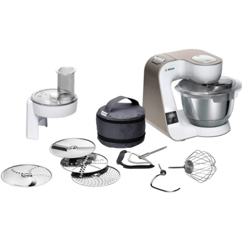 Кухонная машина Bosch Mum5 MUM5XW10 планетар.вращ. 1000Вт белый/бежевый