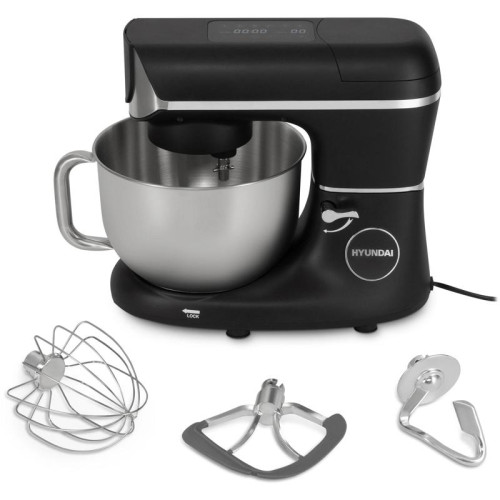 Кухонная машина Hyundai HYM-S8591 планетар.вращ. 1500Вт черный/серебристый