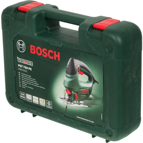 Лобзик Bosch PST 750 PE 530Вт 3000ходов/мин от электросети (кейс в комплекте)