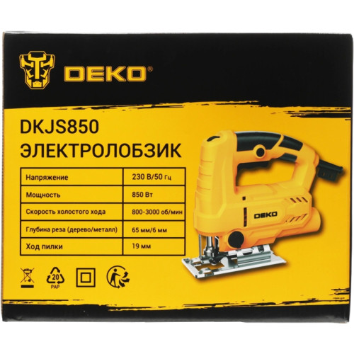 Лобзик Deko DKJS850 850Вт 3000ходов/мин от электросети