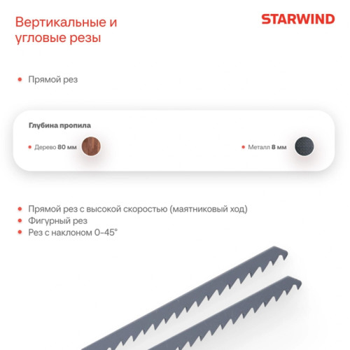 Лобзик Starwind JS80-750S1 750Вт 3000ходов/мин от электросети Лобзик Starwind JS80-750S1 750Вт 3000ходов/мин от электросети