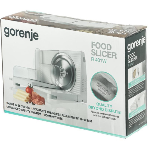 Ломтерезка Gorenje R401W 100Вт (нарезка до 17мм) белый