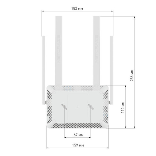 Маршрутизатор/ Netcraze Viva Гигабитный интернет-центр с Mesh Wi-Fi 5 AC1200, 4-портовым Smart-коммутатором и многофункциональным портом USB