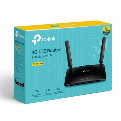 Маршрутизатор/ 300Mbps 4G LTE Router, 2 internal Wi-Fi antennas, 2 detachable LTE antennas