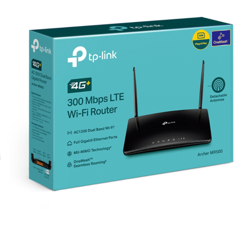 Роутер беспроводной TP-Link Archer MR500 AC1200 10/100/1000BASE-TX/4G cat.6 черный