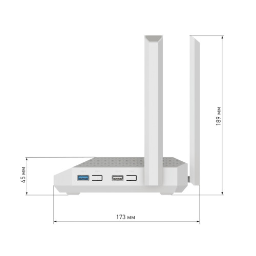 Маршрутизатор/ Netcraze Giga Мультигигабитный интернет-центр с Mesh Wi-Fi 6 AX3000, Smart-коммутатором 1?2.5G/SFP и 4?1G, многофункциональными портами USB 3.0 и 2.0