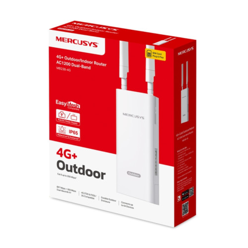 Маршрутизатор/ AC1200 Wi-Fi 4G+ LTE Outdoor/Indoor Router, Build-In 300Mbps 4G LTE Modem