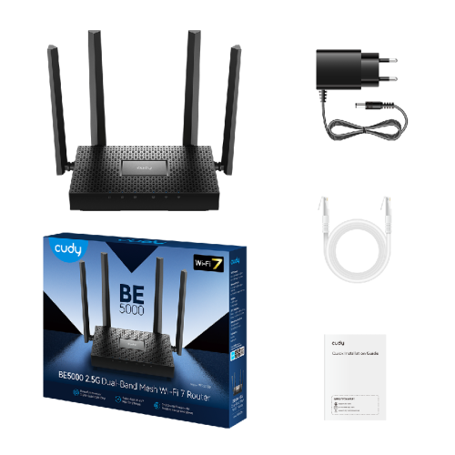 Двухдиапазонный 2,5-гигабитный роутер Wi-Fi 7 BE5000 с поддержкой Mesh/ BE5000 2.5G Wi-Fi 7 Router