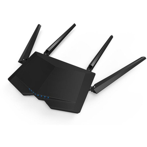 Маршрутизатор Tenda AC6 Двухдиапазонный WiFi роутер AC1200 до 300 Мбит/с на 2,4 ГГц + до 867 Мбит/с до 5 ГГц, LAN 3x100 Мбит/с, WAN 1x100 Мбит/с, 4*5dBi антенны