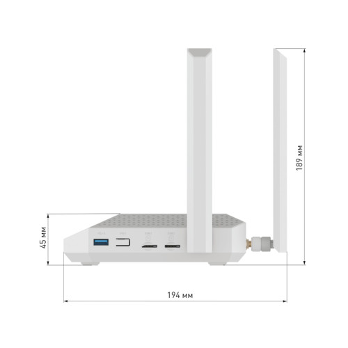 Маршрутизатор/ Netcraze Hero 5G Мультигигабитный интернет-центр с модемом 5G, двумя слотами для SIM-карт, Mesh Wi-Fi 6 AX3000, Smart-коммутатором 1?2.5G и 4?1G, многофункциональными портами USB 3.0 и 2.0