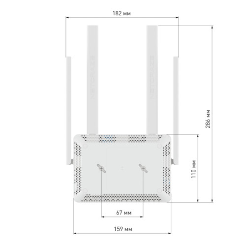 Маршрутизатор/ Netcraze Viva Гигабитный интернет-центр с Mesh Wi-Fi 5 AC1200, 4-портовым Smart-коммутатором и многофункциональным портом USB