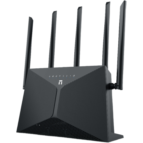 Маршрутизатор/ Netis AX3000 Wireless Dual Band Gigabit Router, 5*5dBi external fixed antennas, FXS,   IPTV function and full dual access support