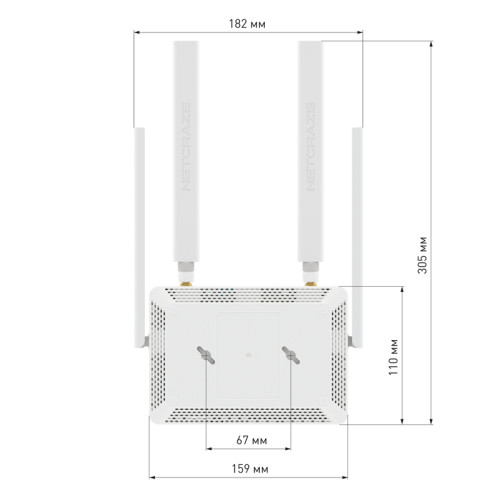 Маршрутизатор/ Netcraze Explorer 4G Интернет-центр с модемом 4G, Mesh Wi-Fi 5 AC1200 и 4-портовым Smart-коммутатором