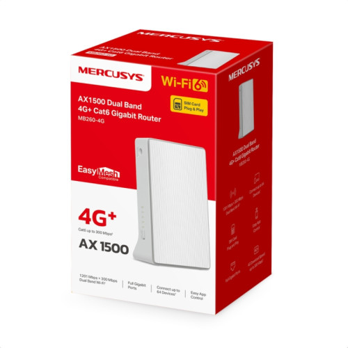 Маршрутизатор/ AX1500 Wi-Fi 4G+ LTE Router, Build-In 300Mbps 4G LTE Modem