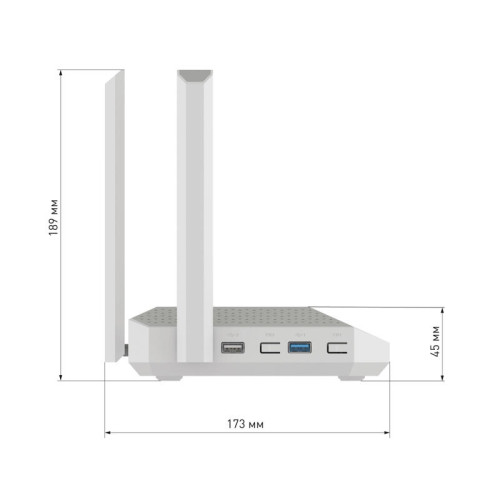 Маршрутизатор/ Netcraze Ultra Мультигигабитный интернет-центр с Mesh Wi-Fi 7 BE7200, Smart-коммутатором 1?10G, 1?2.5G и 4?1G, многофункциональными портами USB 3.2 и 2.0