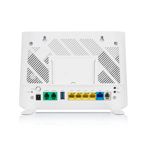 Маршрутизатор/ Zyxel EX3301-T0 Gigabit Wi-Fi router, AX1800, Wi-Fi 6, MU-MIMO, EasyMesh, 802.11a/b/g/n/ac/ax (600+1200 Mbps), 1xWAN GE, 4xLAN GE, 2xFXS, 1xUSB2.0 (no PPTP/L2TP support)